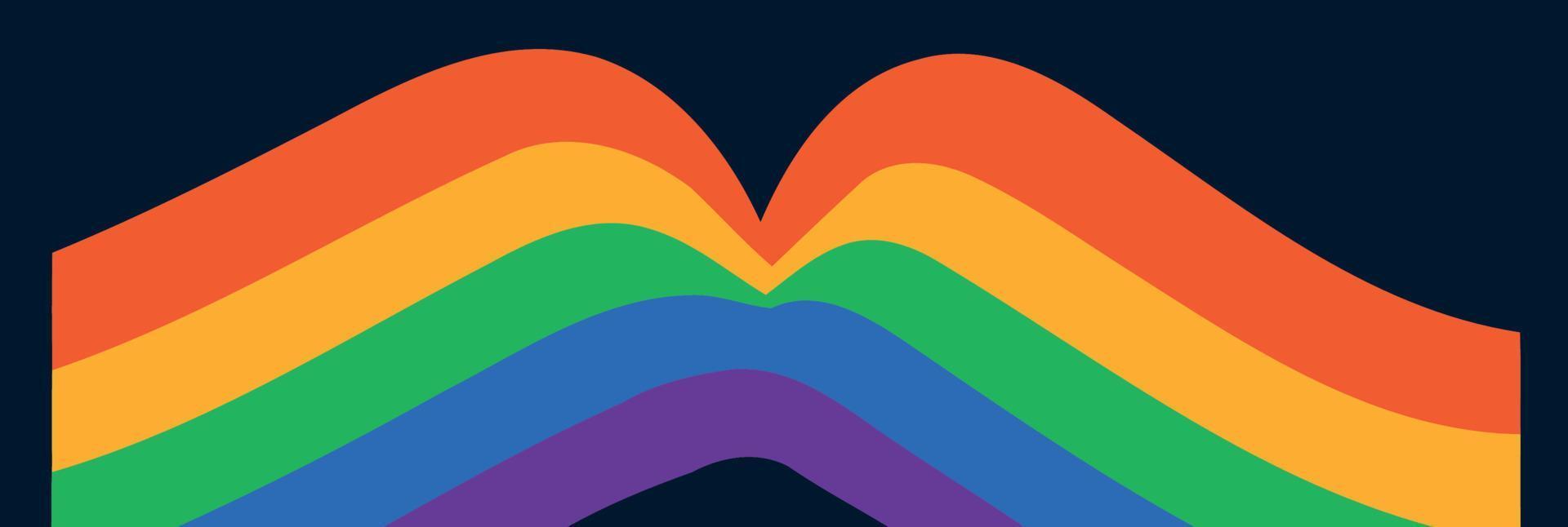 lgbt pride day and month rainbow background vector