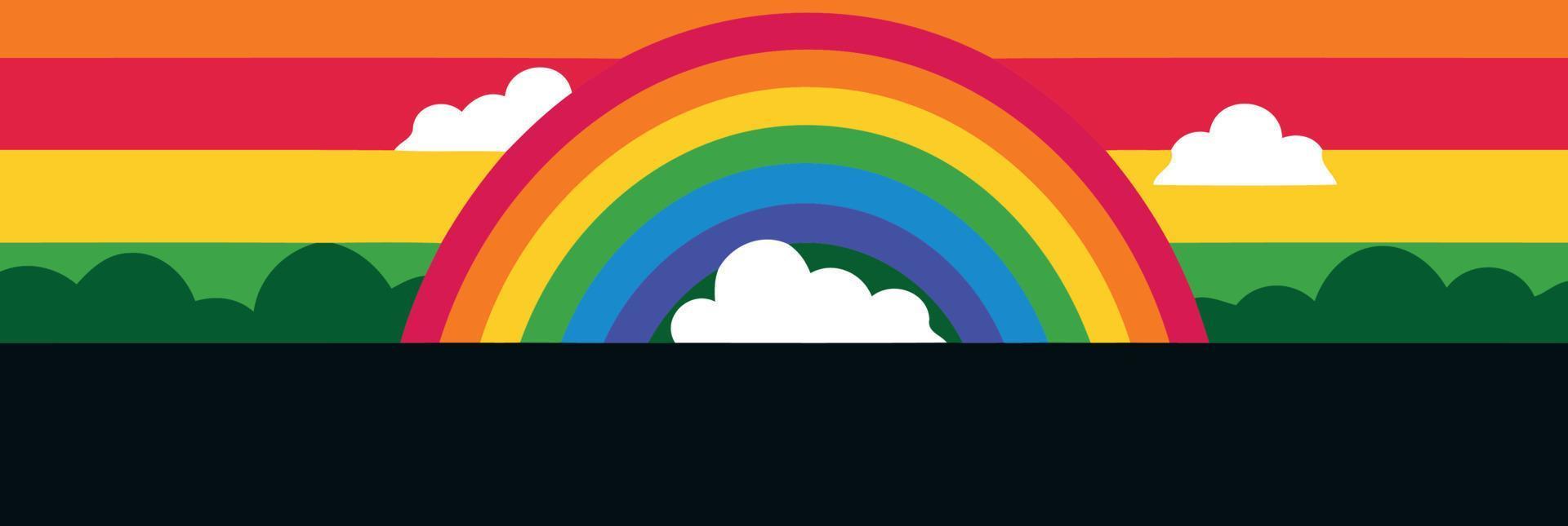 lgbt pride day and month rainbow background vector