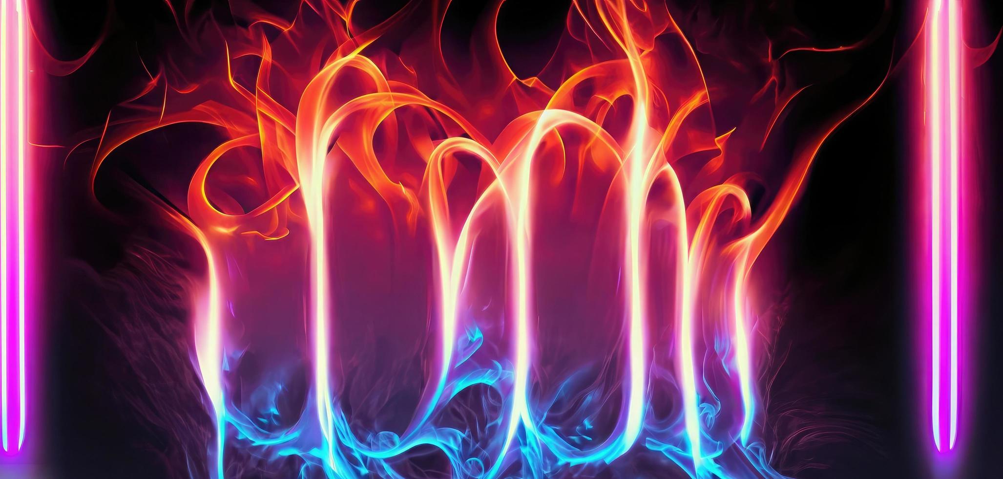 A neon background typically refers to a brightly colored background that resembles the glow of neon lights. photo
