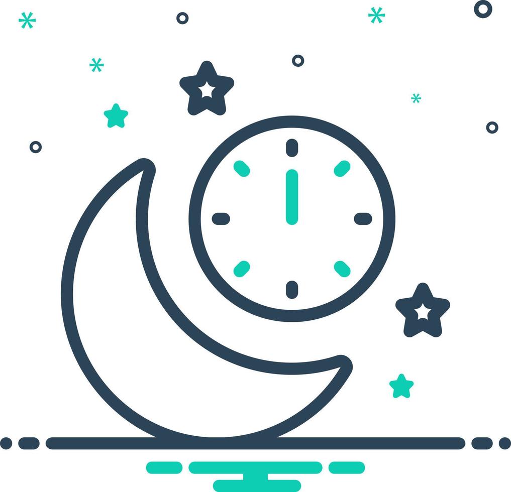 mezcla icono para medianoche vector