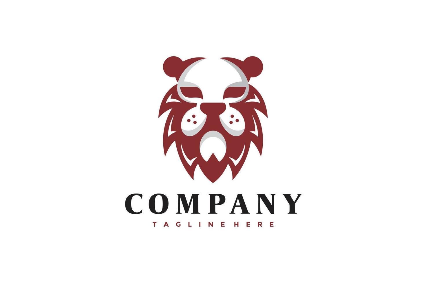 elegant lion logo vector