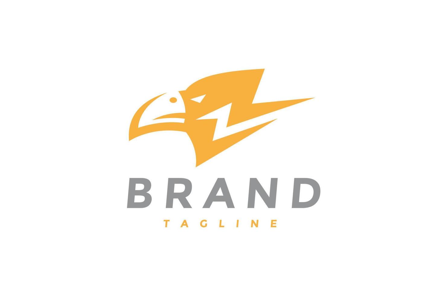 águila y relámpago logo vector