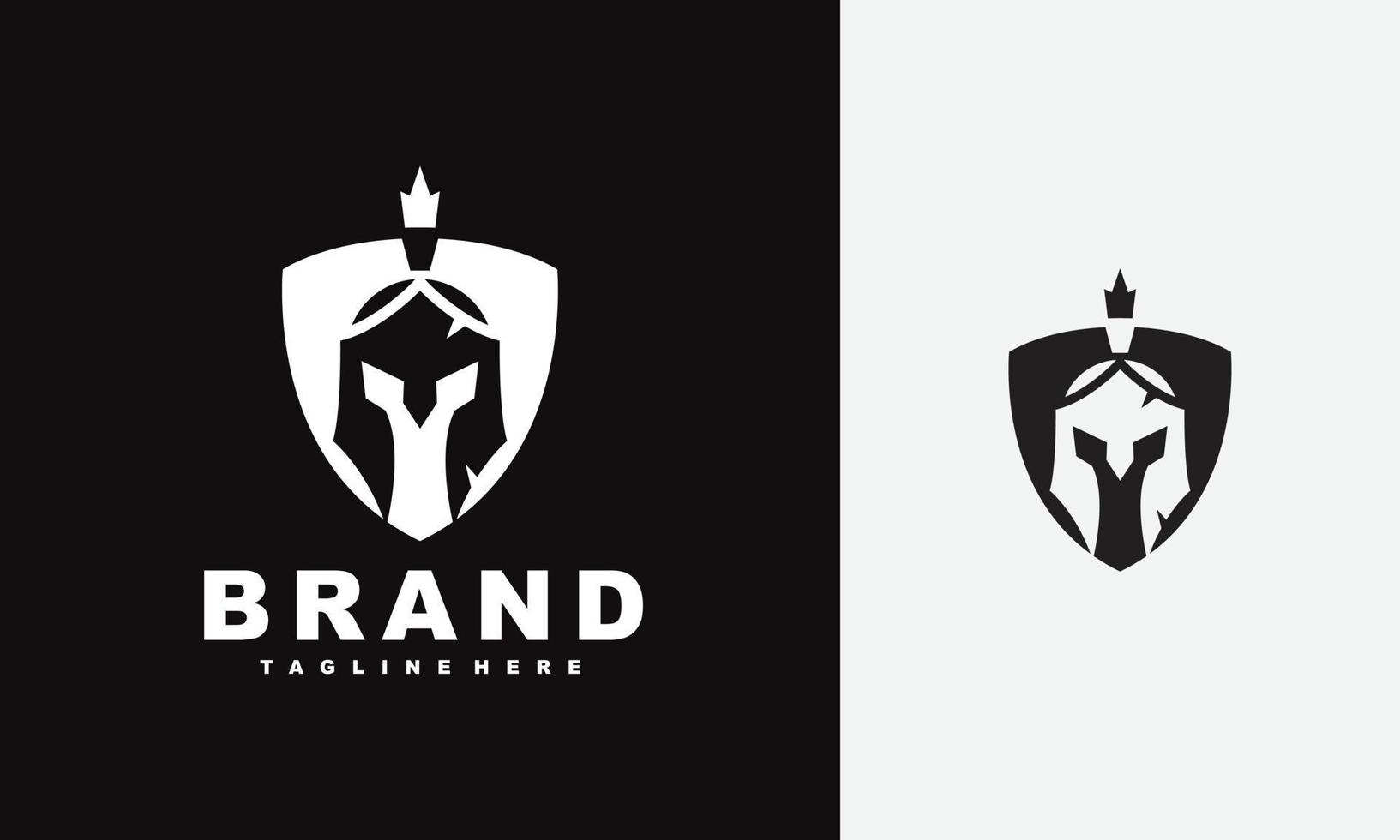 shield helmet spartan logo vector
