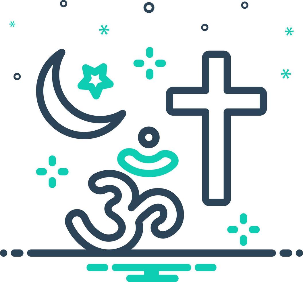 mezcla icono para religión vector