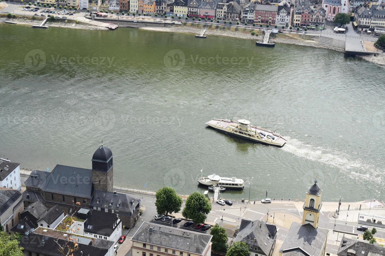 Rhine with a Ferry at Sankt Goar photo