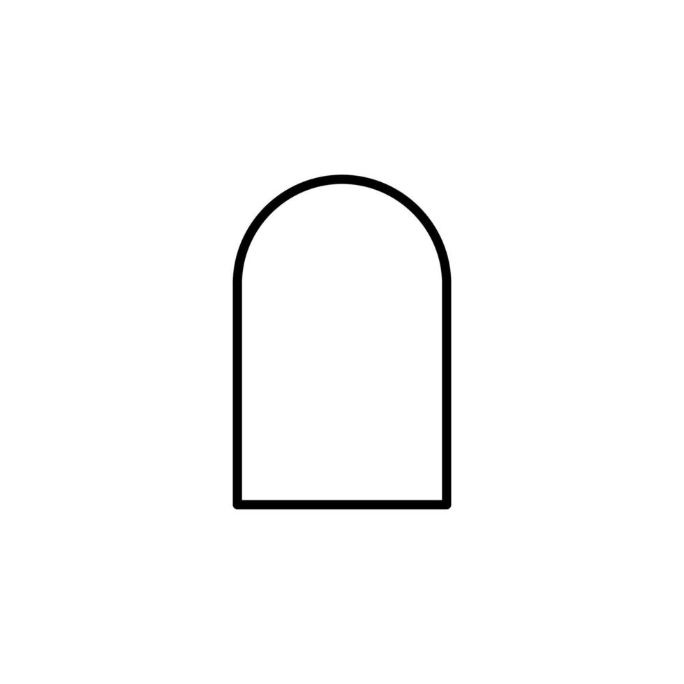 islámico ventana y puerta ornamento icono vector