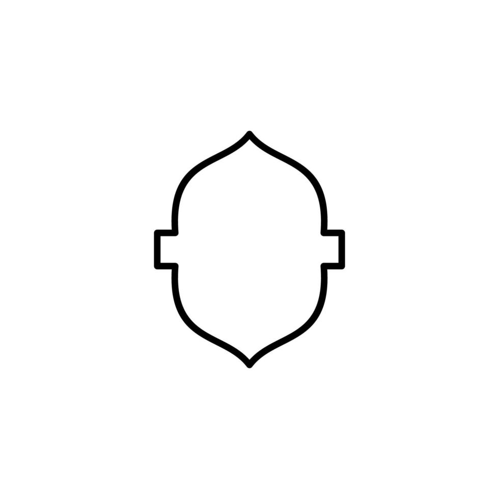 islamic window and door ornament icon vector