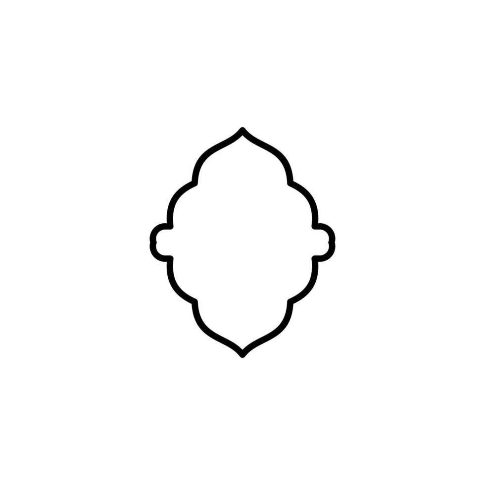 islamic window and door ornament icon vector