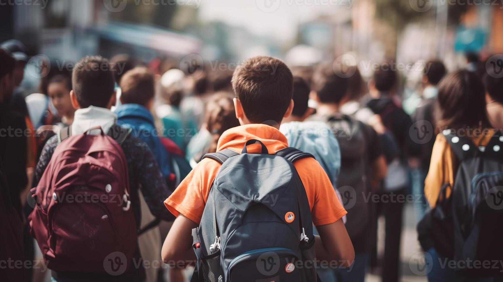 desplazado y determinado refugiados en un largo y incierto viaje. generativo ai foto