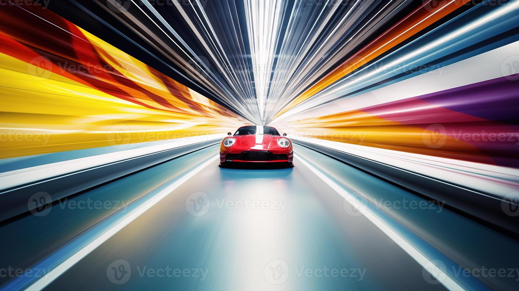 Speeding Through the Race Track. photo