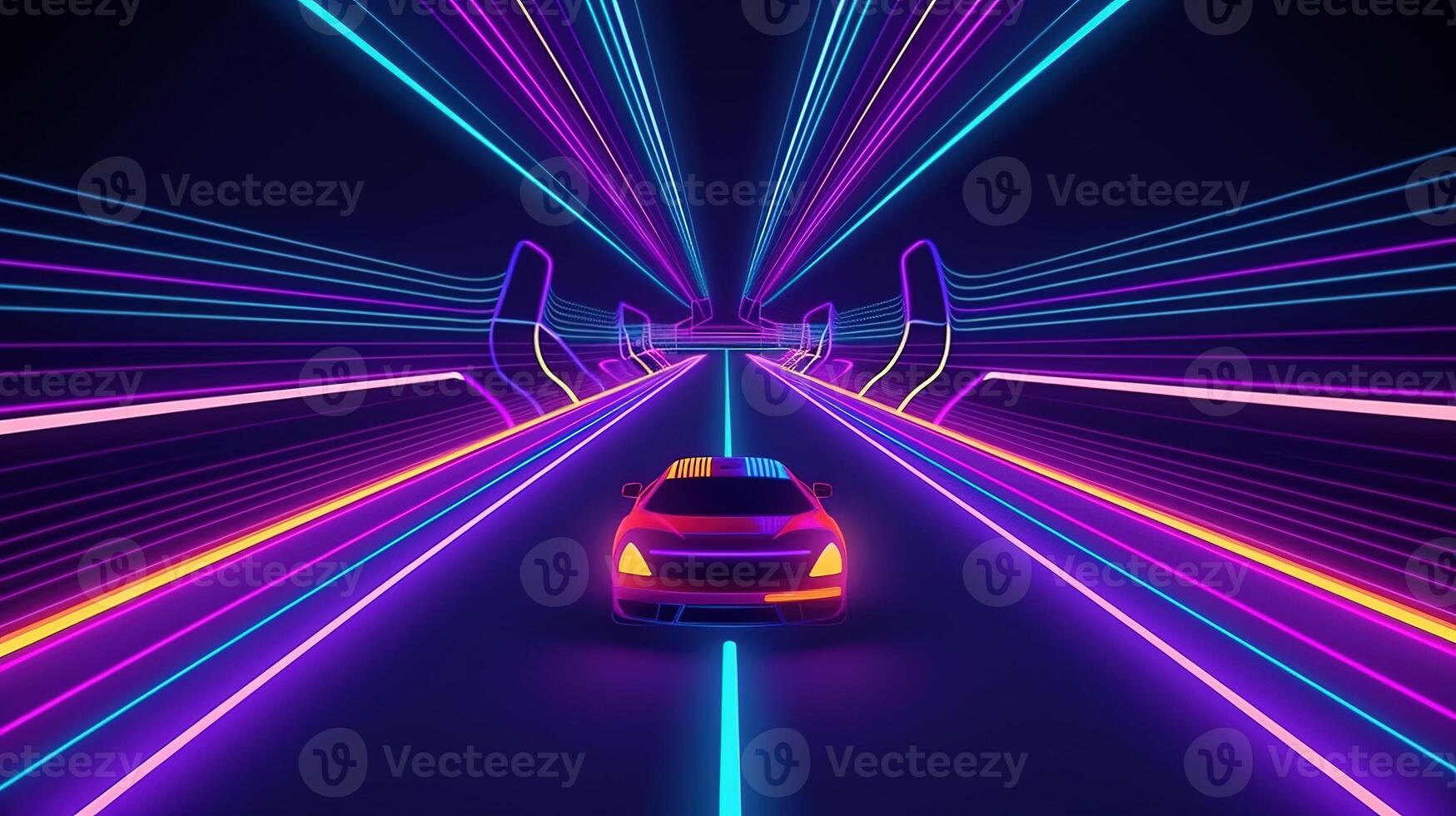 Speeding Through the Race Track. photo