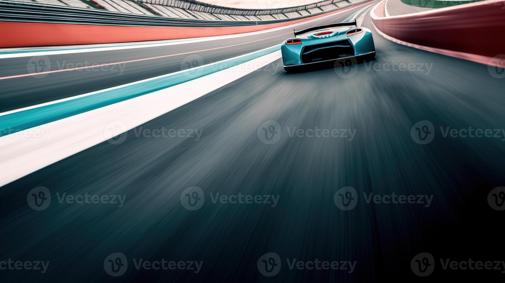 Speeding Through the Race Track. photo