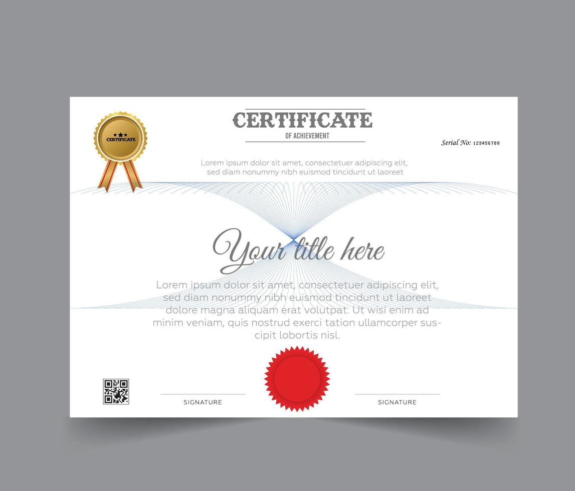 certificate template design with Vector