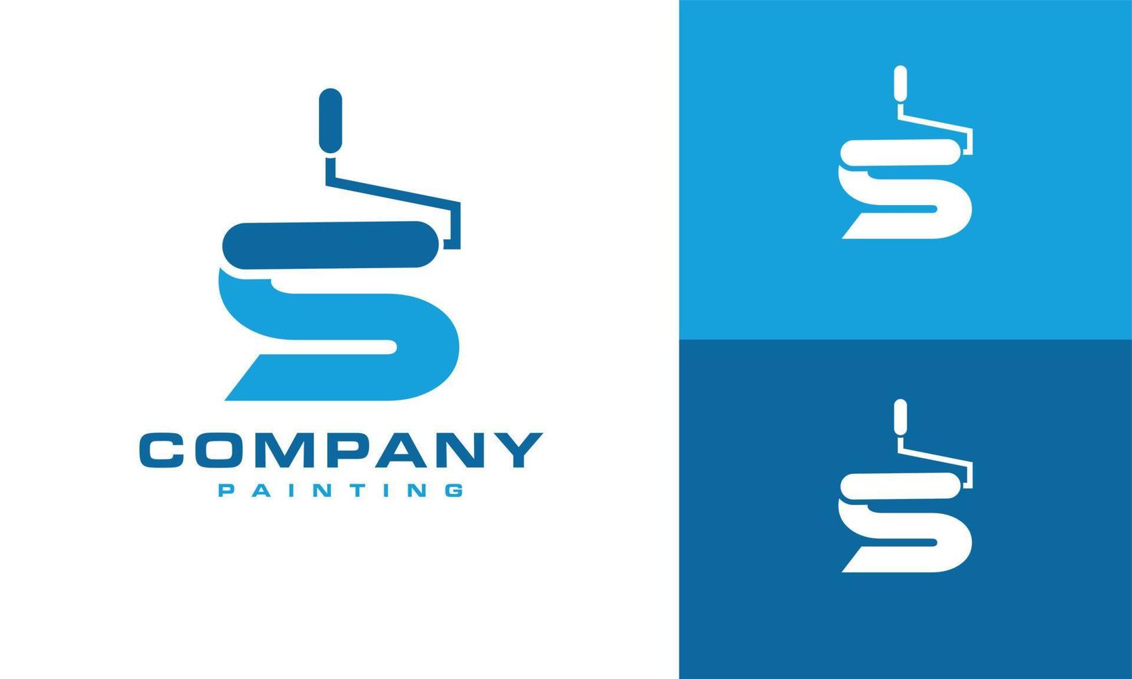 iniciales s pintar logo vector