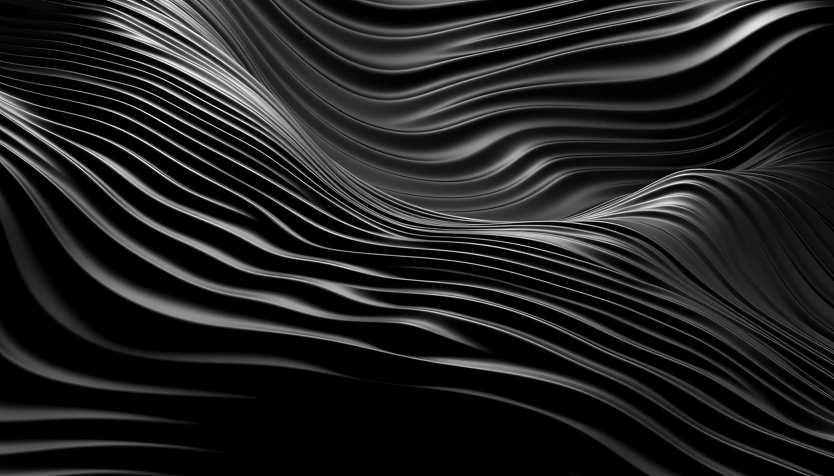 Wavy Black Textured Metallic 3D Background photo