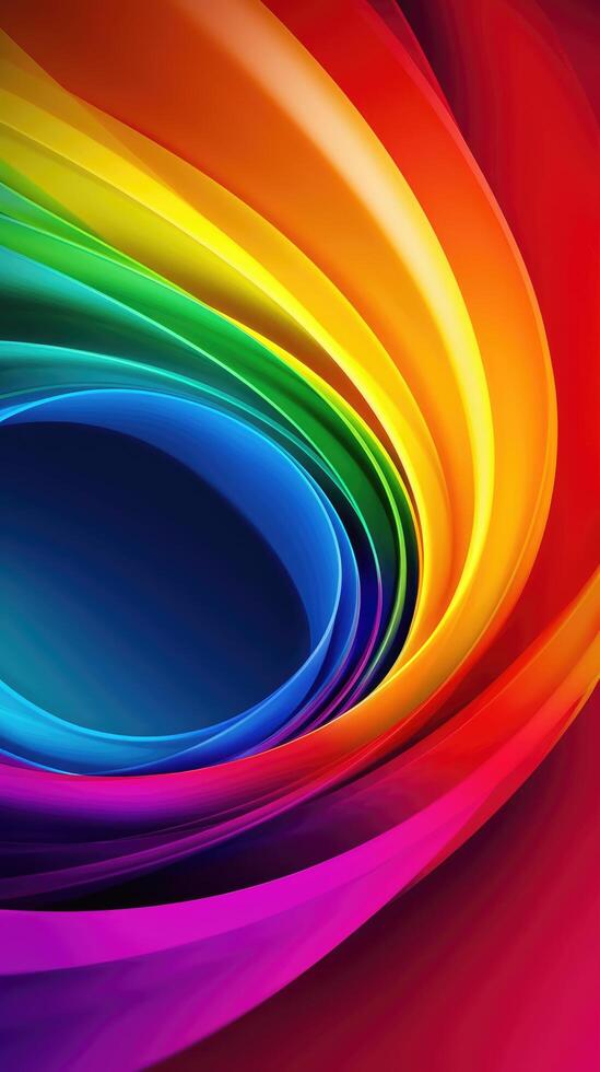 Modern background of rainbow gradients and curves with fluid, liquid motion with photo