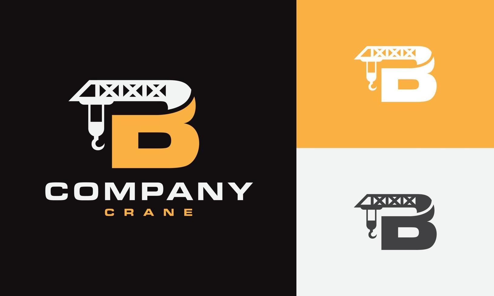 initials B crane logo vector