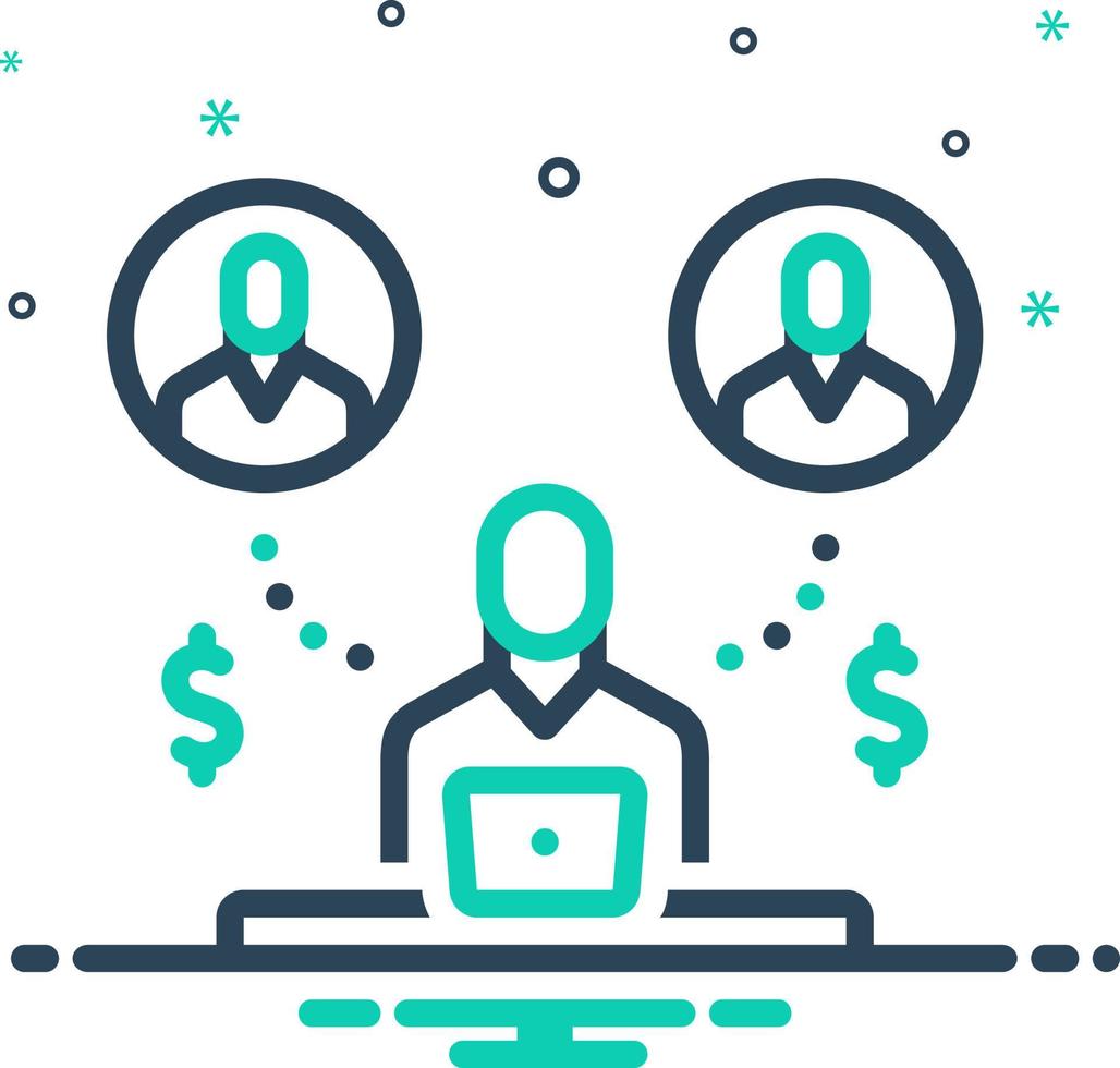 mix icon for referral vector