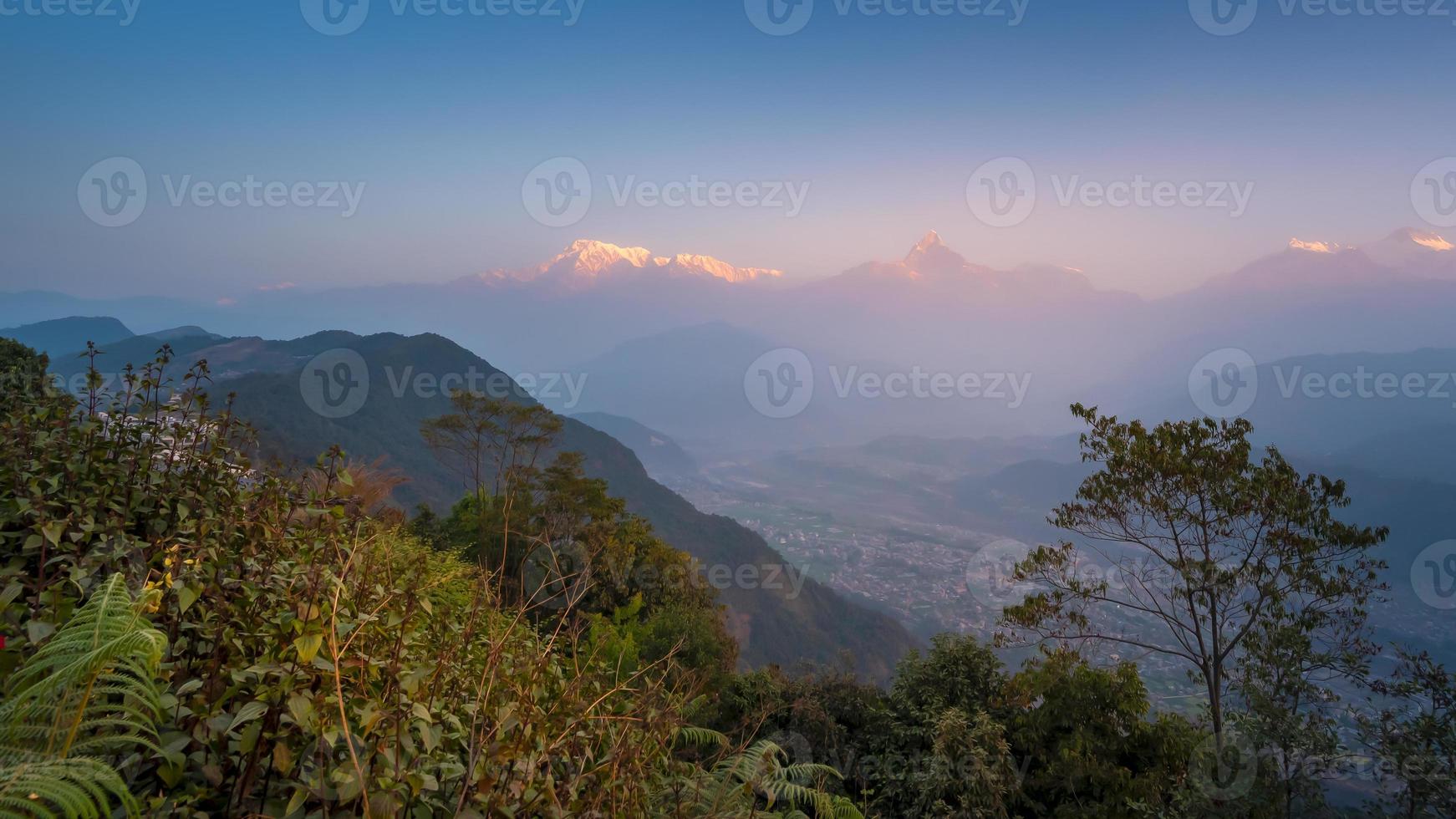 Beautiful view of Annapurna mountain range , Nepal photo