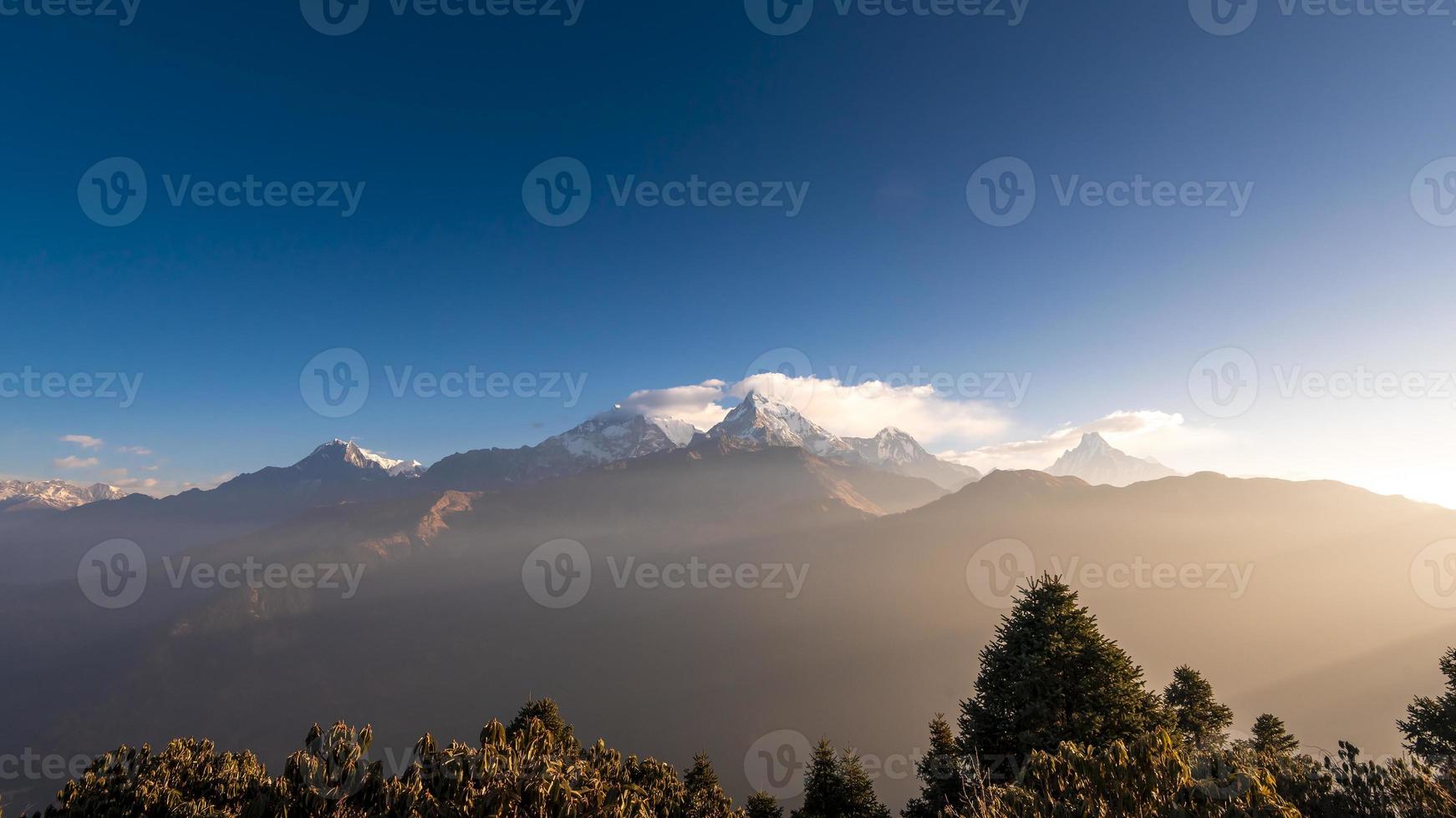 Beautiful view of Annapurna mountain range , Nepal photo