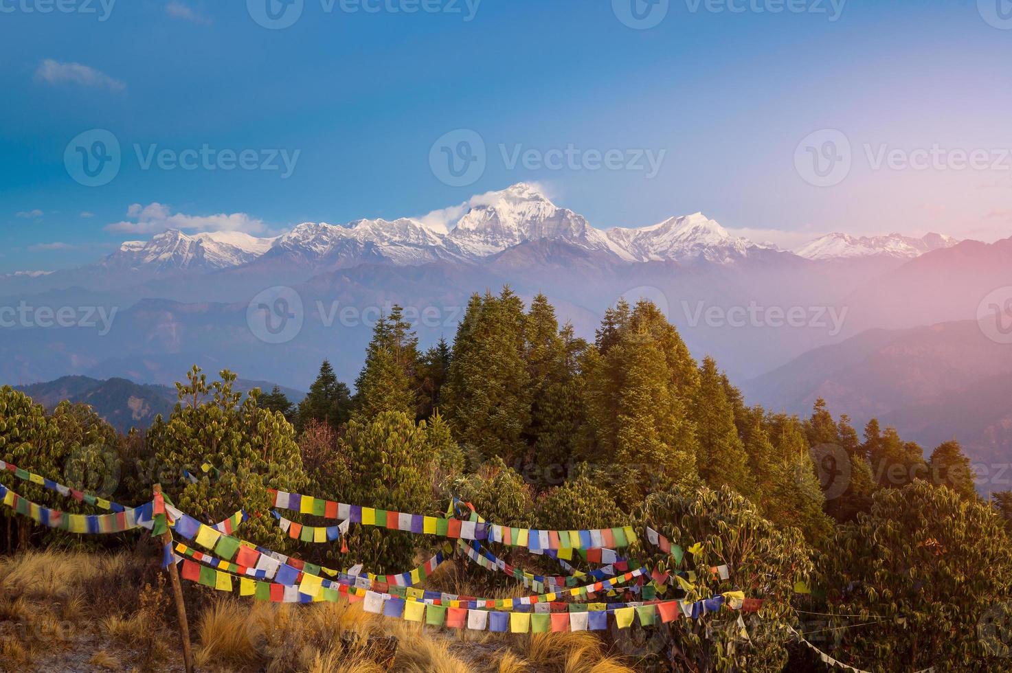 Beautiful view of Annapurna mountain range , Nepal photo