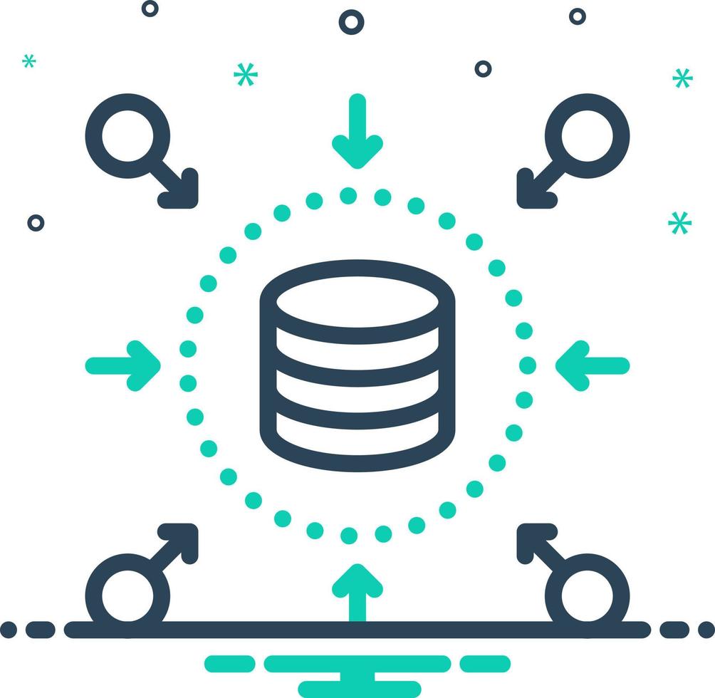 mix icon for aggregate vector