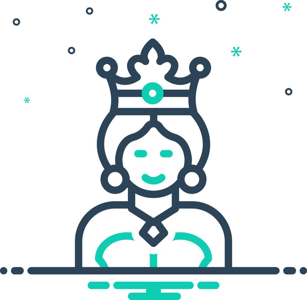 mix icon for queens vector