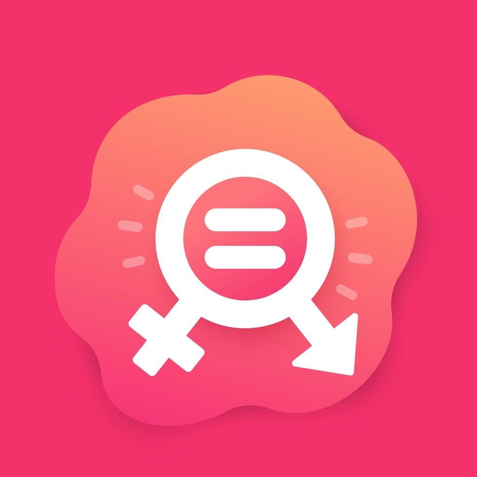 gender equity icon, vector art