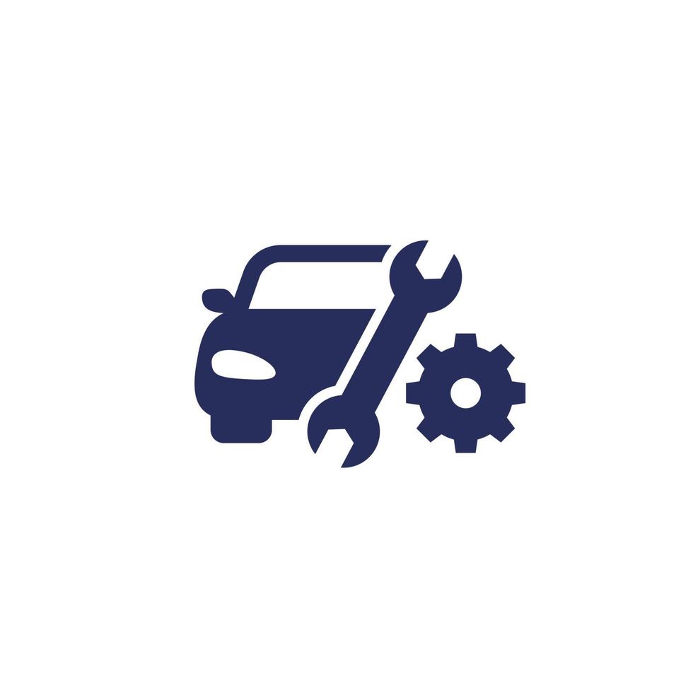 car repair service icon with wrench vector