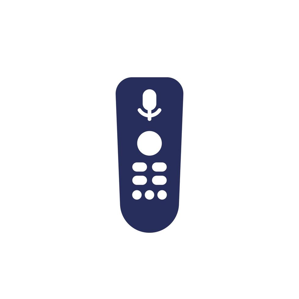 tv remote control with voice recognition icon vector