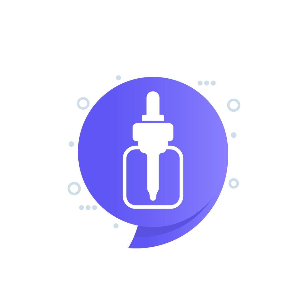 dropper icon, tincture bottle vector