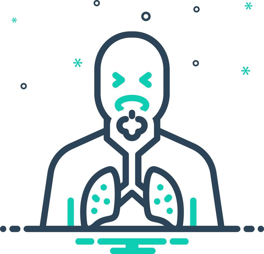 mix icon for asthma vector