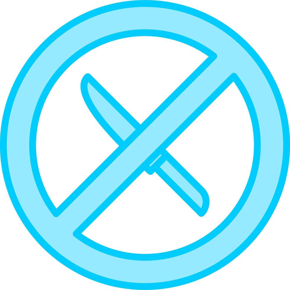 No cuchillo vector icono