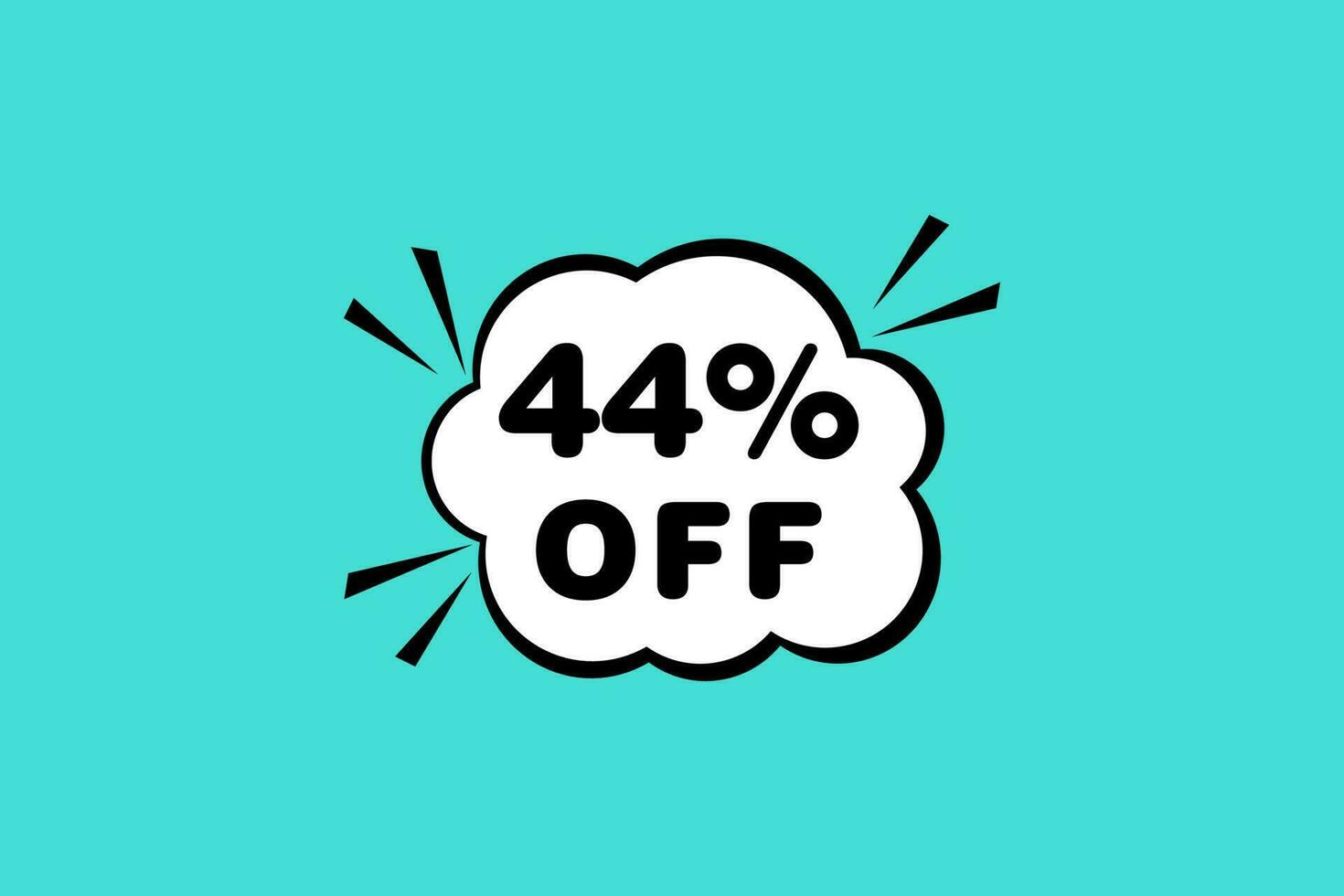 44 percent Sale and discount labels. price off tag icon flat design. vector