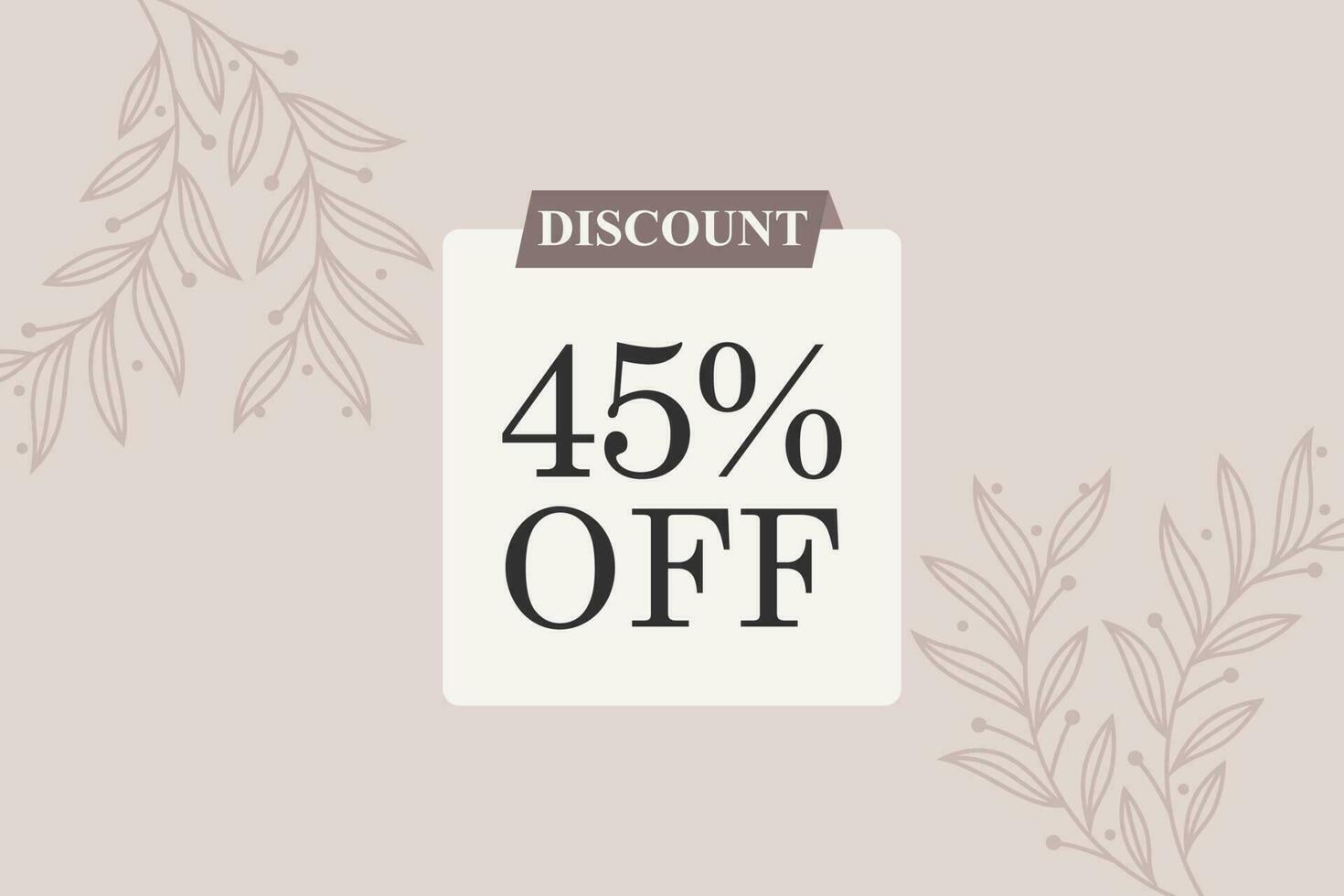 45 percent Sale and discount labels. price off tag icon flat design. vector