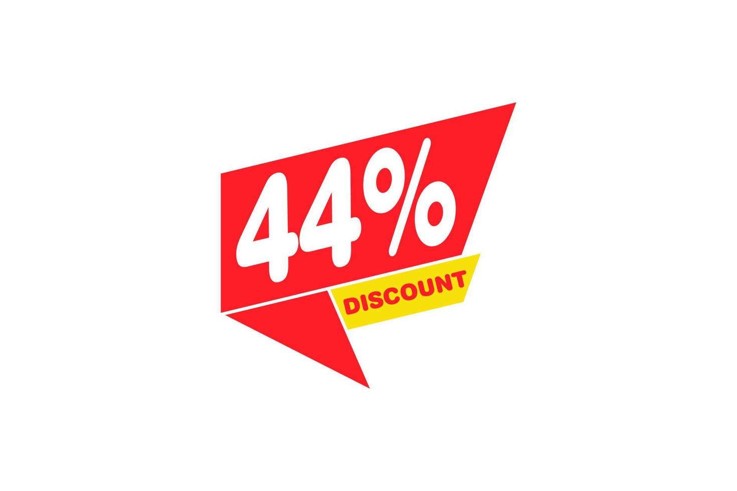 44 percent Sale and discount labels. price off tag icon flat design. vector