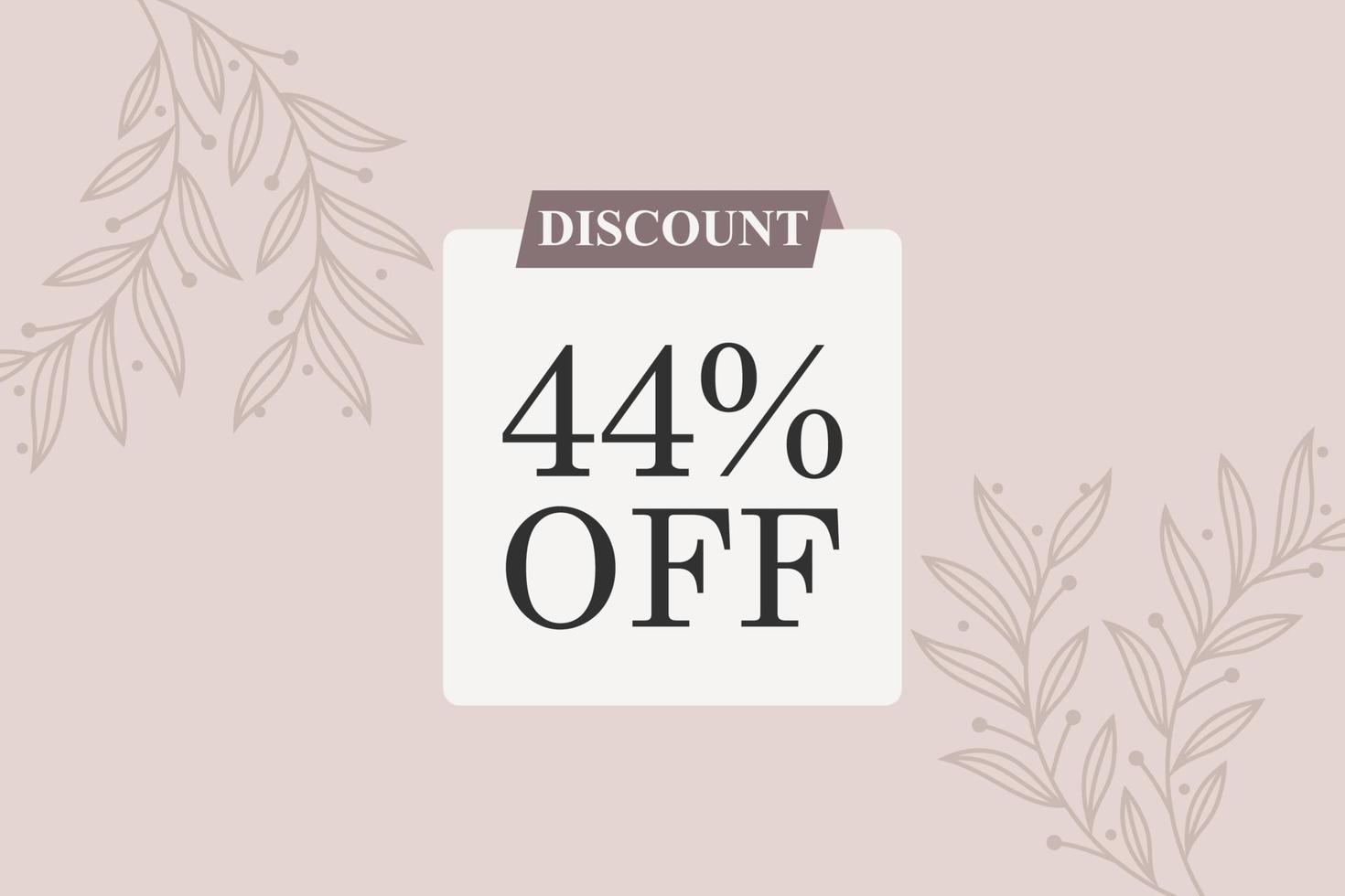 44 percent Sale and discount labels. price off tag icon flat design. vector