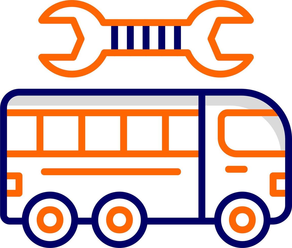Repairing Bus Vector Icon