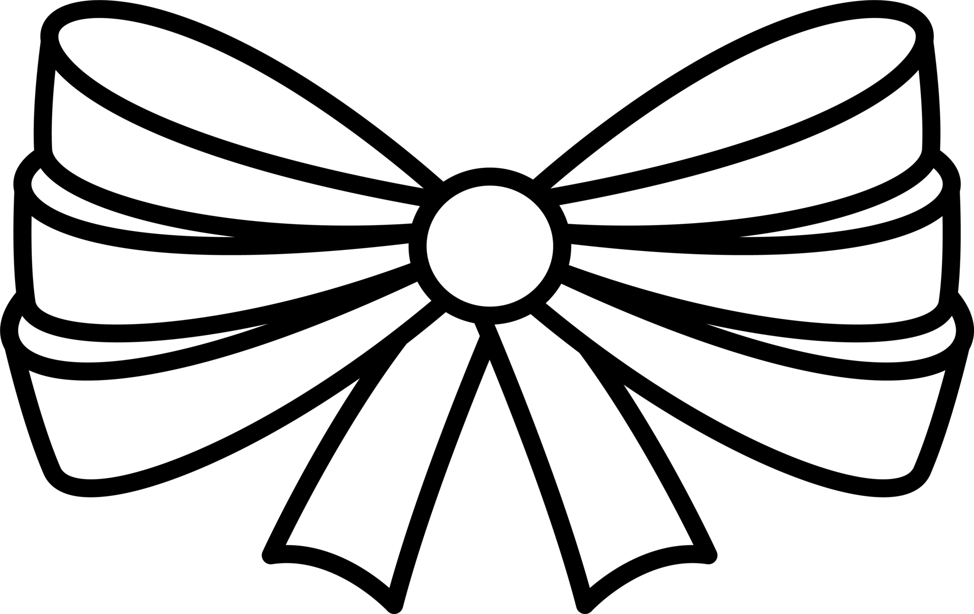 Black Ribbon bow on transparent background PNG.png - Similar PNG