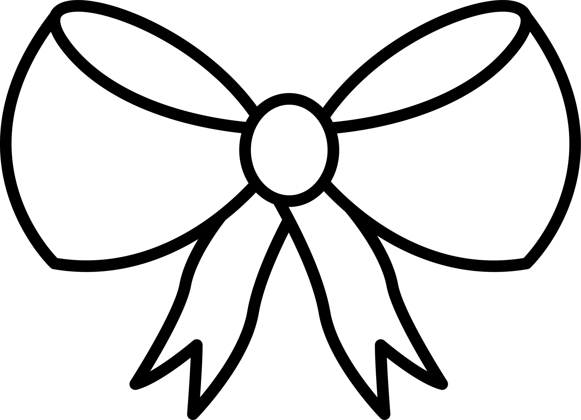 Black and white ribbon bow icon. PNG with transparent background ...