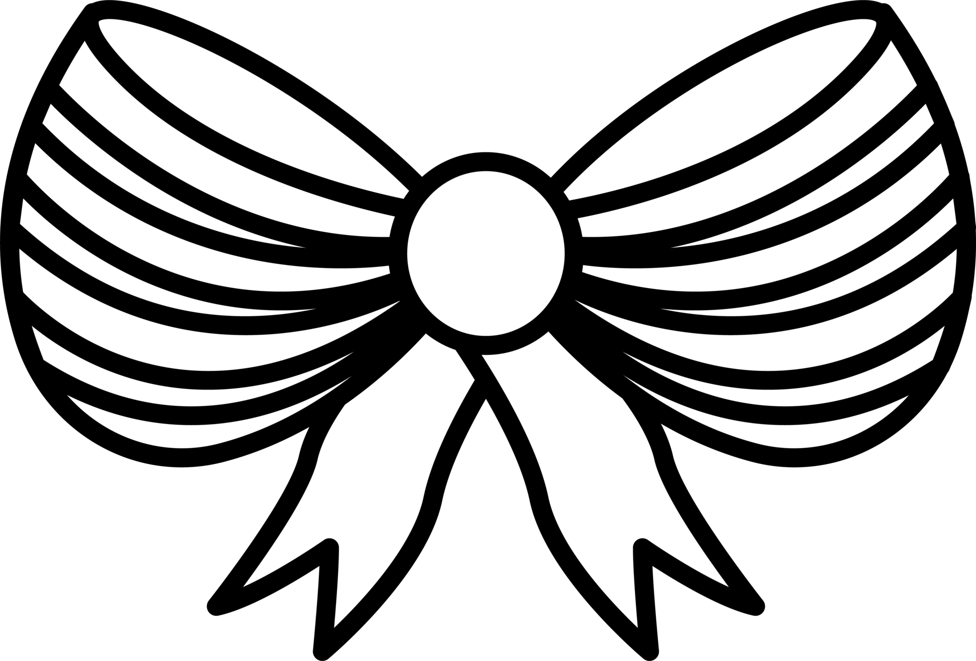 Free Black and white ribbon bow icon. PNG with transparent background ...