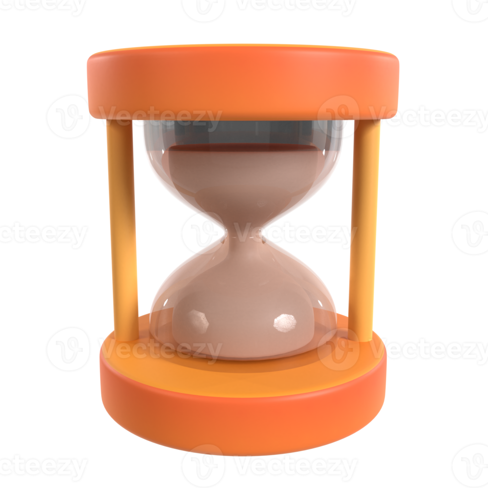 sand clock 3d illustration rendering png