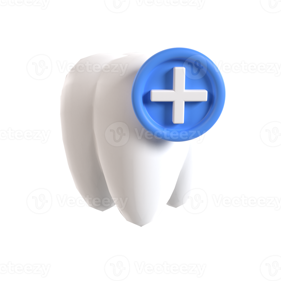 tooth 3d illustration rendering png