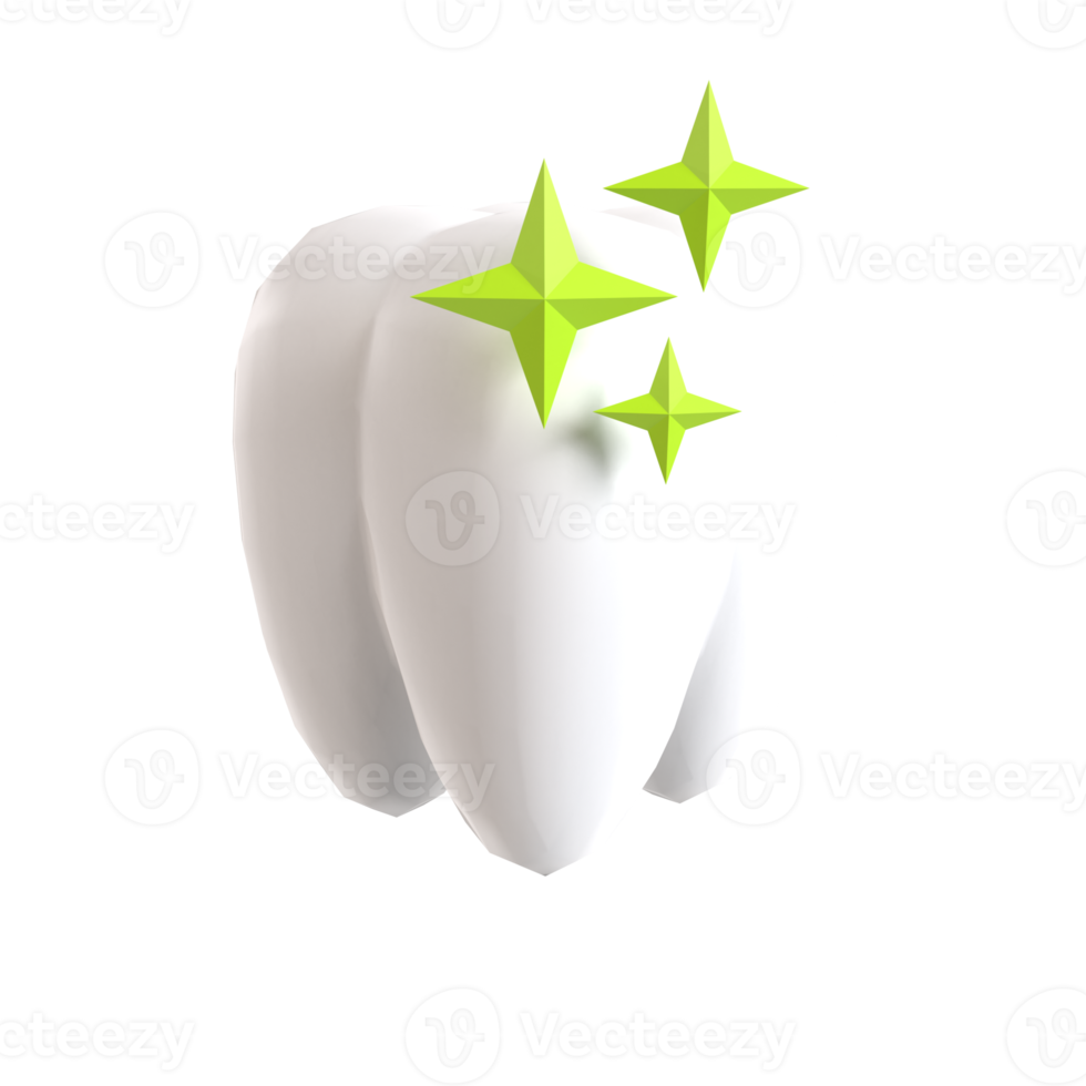 tooth 3d illustration rendering png