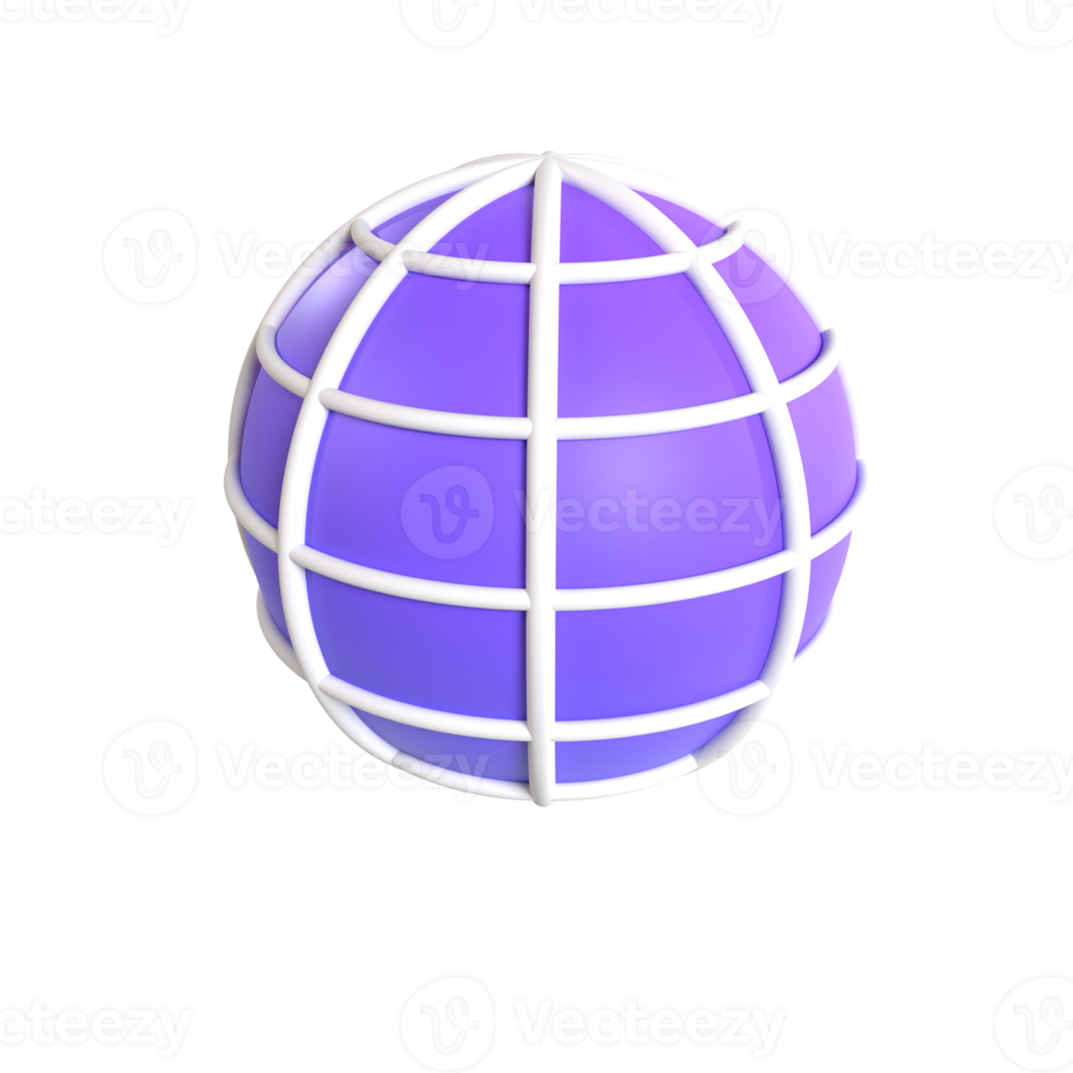 globe 3d illustration rendering png
