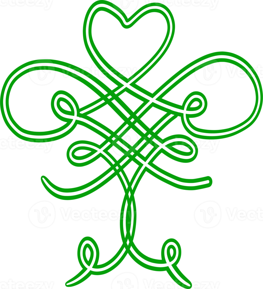 Irish knot, heart ribbon. png
