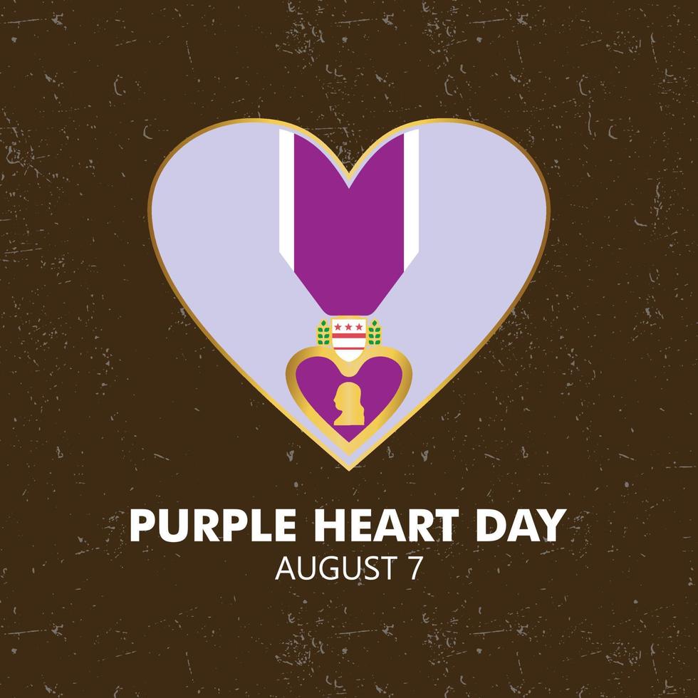 happy Purple Heart Appreciation Day, modern background vector illustration for background, banner, card, poster with text inscription
