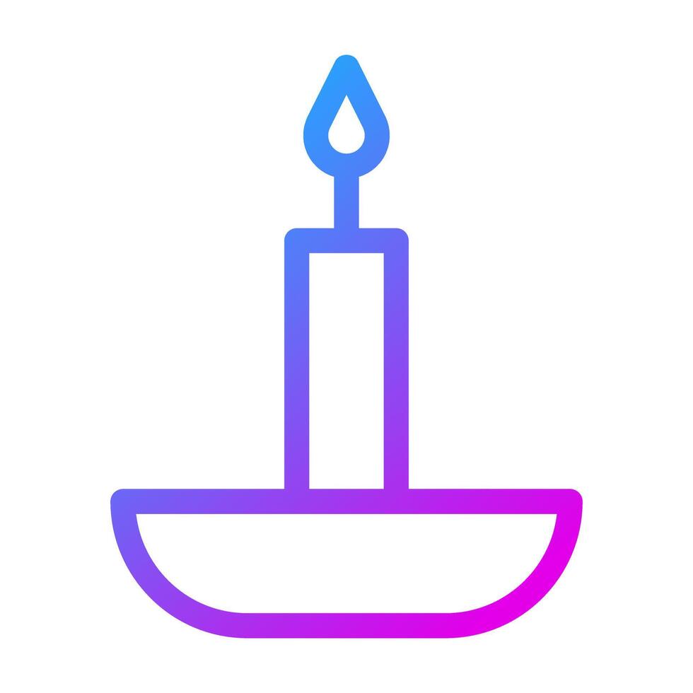 candle icon gradient purple colour ramadan symbol perfect. vector