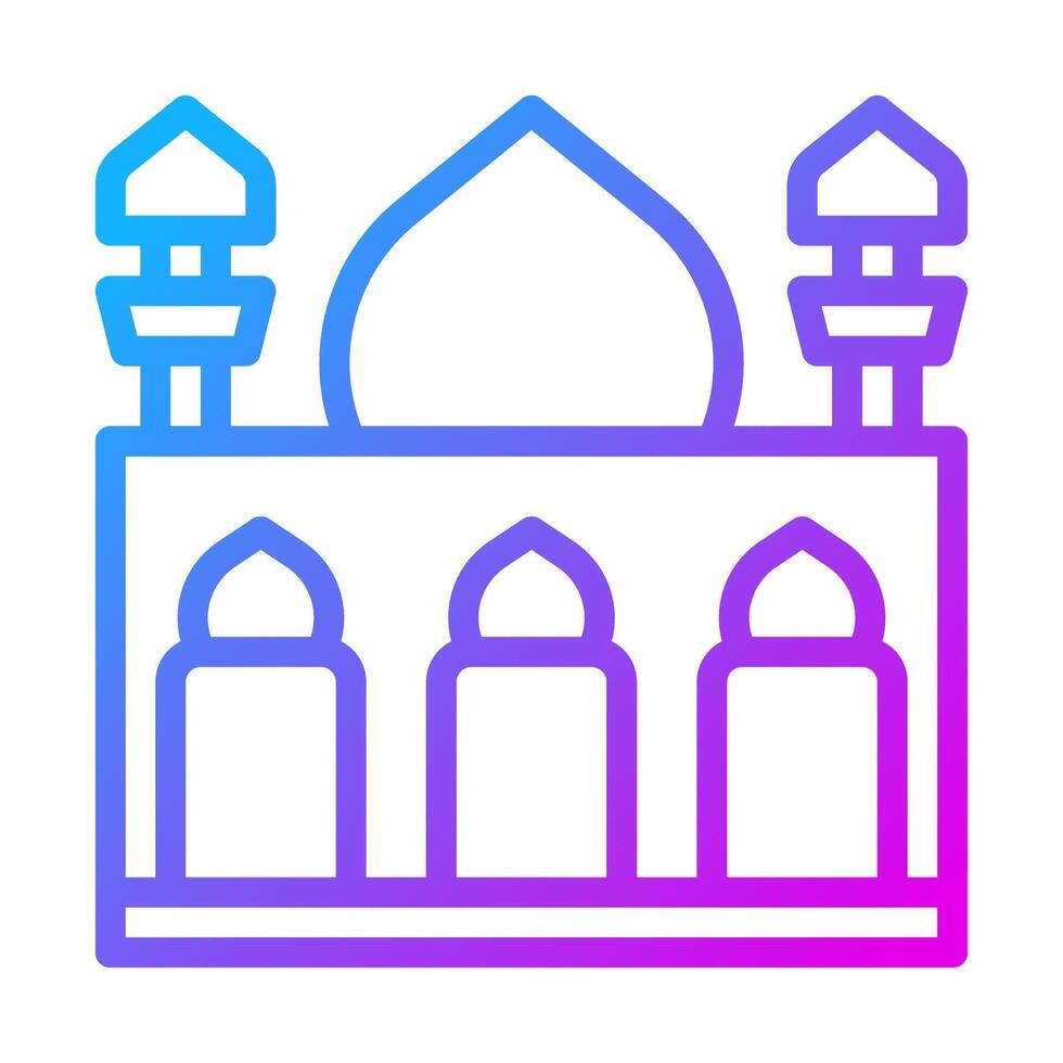 mezquita icono degradado púrpura color Ramadán símbolo Perfecto. vector