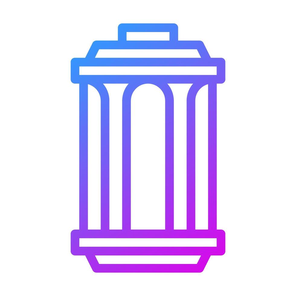 lantern icon gradient purple colour ramadan symbol perfect. vector